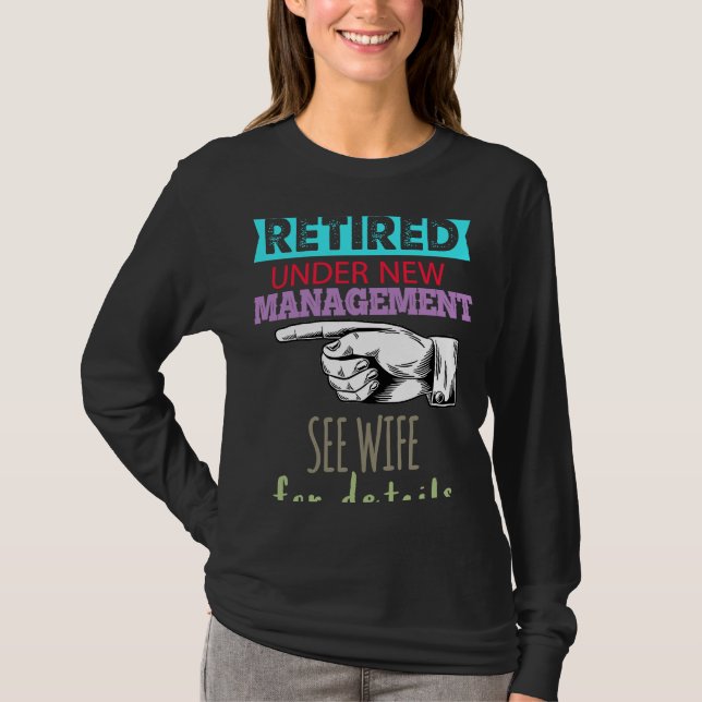 T-shirt Cool Retirement Men Under The Wife For Details  Fo (Devant)