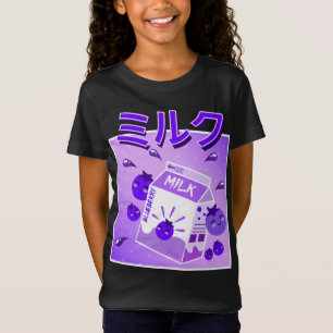 T-Shirt Cool Retro 90s Japonais Kawaii Blueberry Milk Shak