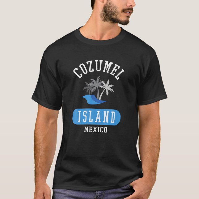 T-shirt Cool rétro Cozumel Original Mexique Plages Nouveau (Devant)