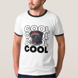 T-shirt cool Retro Dog Ringer 🐶 | Décontracté lib