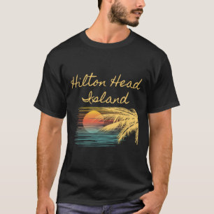 T-shirt Cool rétro Hilton Head Mens Womens Sc Plages Teach