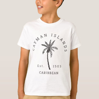 T-shirt Cool rétro Iles Caïmans Plage originale Palmier