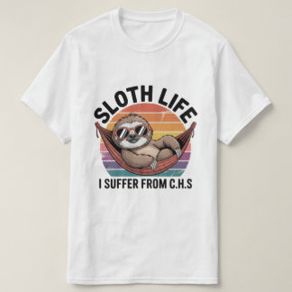 T-shirt Cool Retro Sloth à Hammock - Je souffre de C.H.S