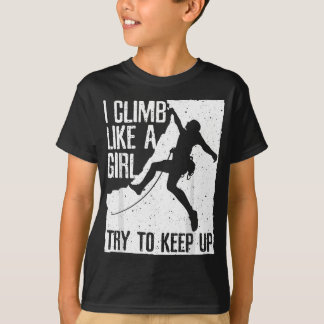 T-shirt Cool Rock Escalade Pour Femmes Filles Amateurs D'E