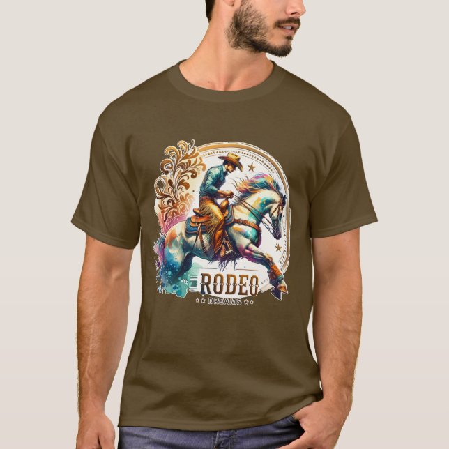 T-shirt Cool Rodeo rêve Cowboy Western (Devant)