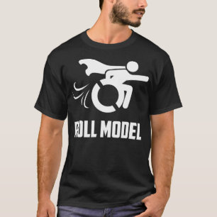 T-shirt Cool Rouleau Modèle Funny Handicapped Personne Whe