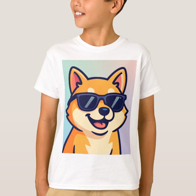 T-shirt cool Shiba Meme pour les enfants (Devant)
