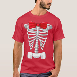 T-shirt Cool Skeleton Rib Cage XRay Costume Halloween Garç