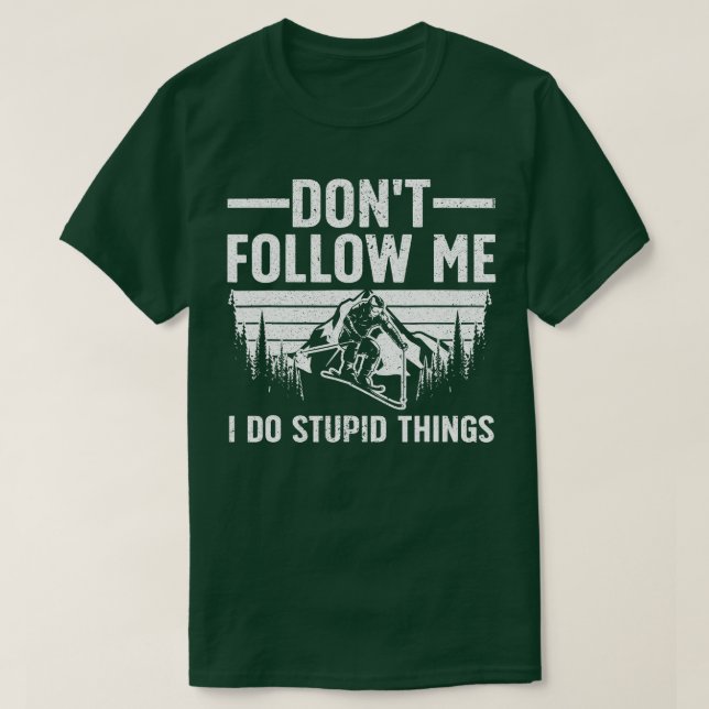 T-shirt Cool Ski Pour Hommes Femmes Ski D'Hiver Ski D'Hive (Design devant)