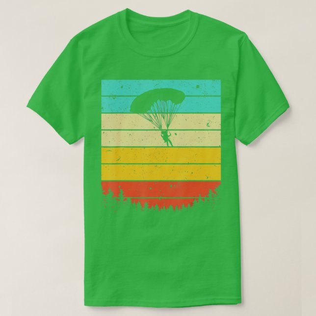 T-shirt Cool Skydive Art Hommes Femmes Skydiver Parachute  (Design devant)