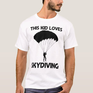 T-shirt Cool Skydive Pour Enfants Garçons Skydiver Parachu