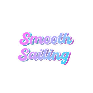 T-shirt cool "Smooth Sailing" Conception de texte par qots