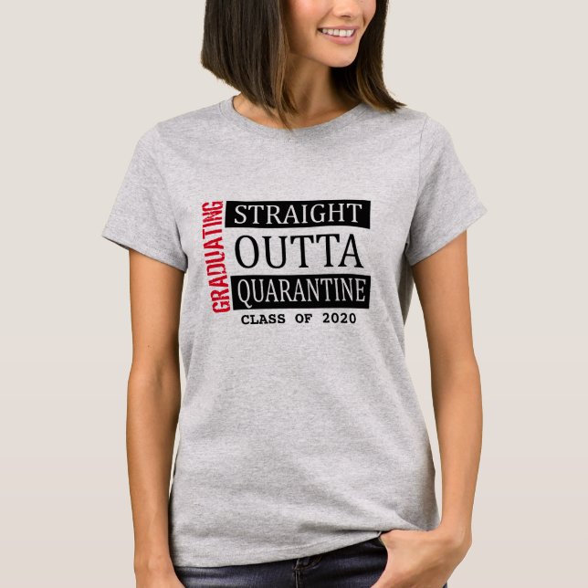 T-shirt cool sortant de la quarantaine diplôme drôle (Devant)