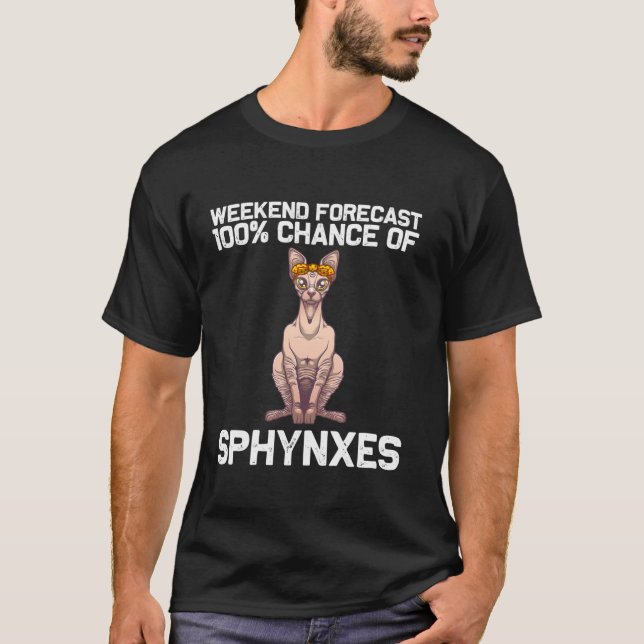 T-shirt Cool Sphynx Pour Hommes Femmes Amoureux de les cha (Devant)