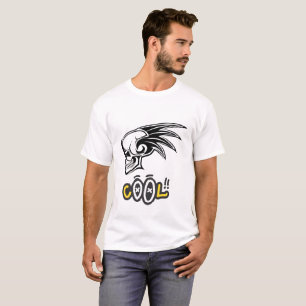 T-shirt COOL Squelette Noir Jaune