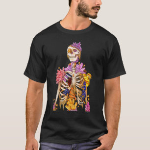 T-shirt Cool Squelette Plante Nature Cristal Champignons G
