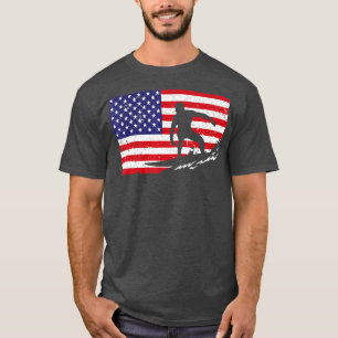 T-shirt Cool Surf Pour Hommes Femmes 4 juillet Américain F