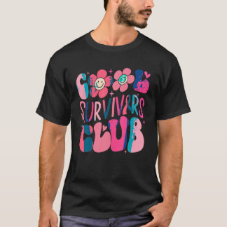 T-shirt Cool Survivors Club Pink Ribbon Cancer du sein Awa