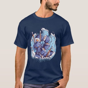 T-shirt Cool SUSHI Dragon Graphics Japonais Food Manga