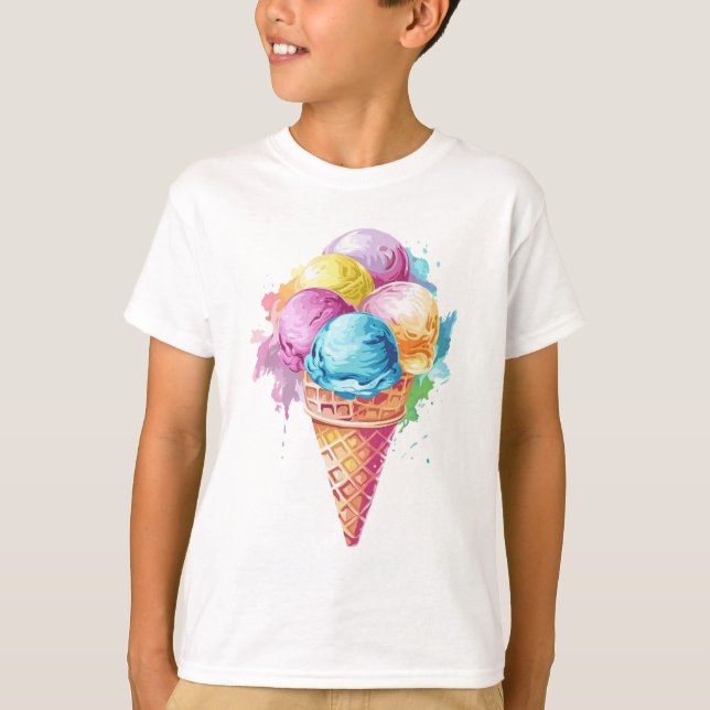 T-shirt Cool & Sweet Kulfi Ice-Cream Imprimer (Devant)