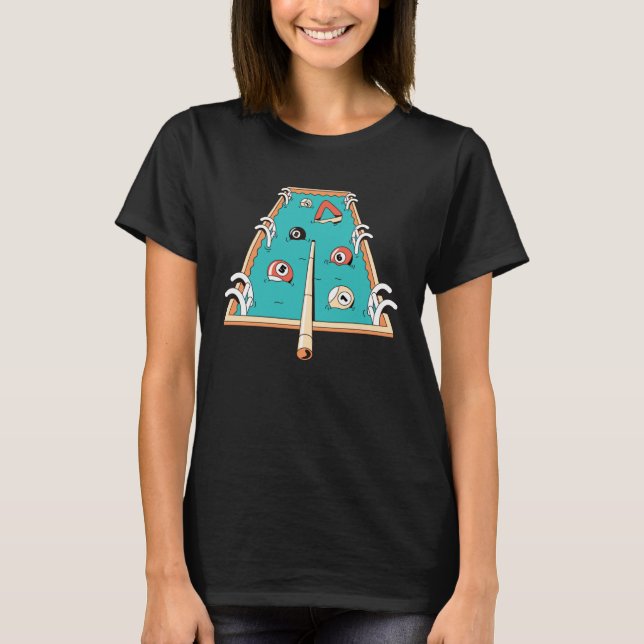 T-shirt Cool swimming pool billiard snooker word game (Devant)