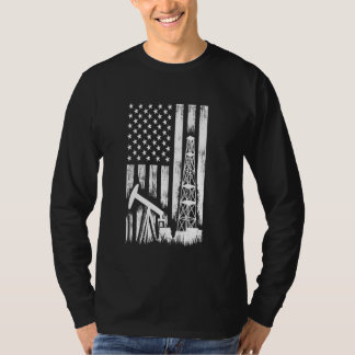T-shirt Cool Terrain À Huile Pour Hommes Femmes Forage De
