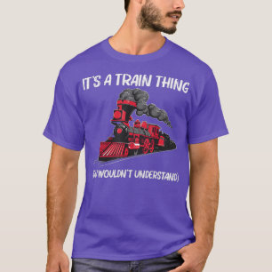 T-shirt Cool Train Gift For Men Women Railroad Public