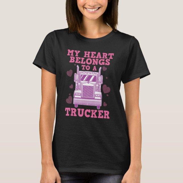 T-shirt Cool Truckers Wife Venin For Women Funny Truck Dri (Devant)