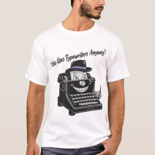 T-shirt Cool Typewriter Art, Qui Utilise Les Typewriters D