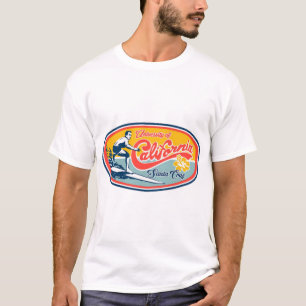 T-shirt Cool Uc Père Noël Cruz Logo University Art De