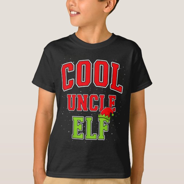 T-shirt Cool Uncle Elf Christmas Family Matching Group Xma (Devant)