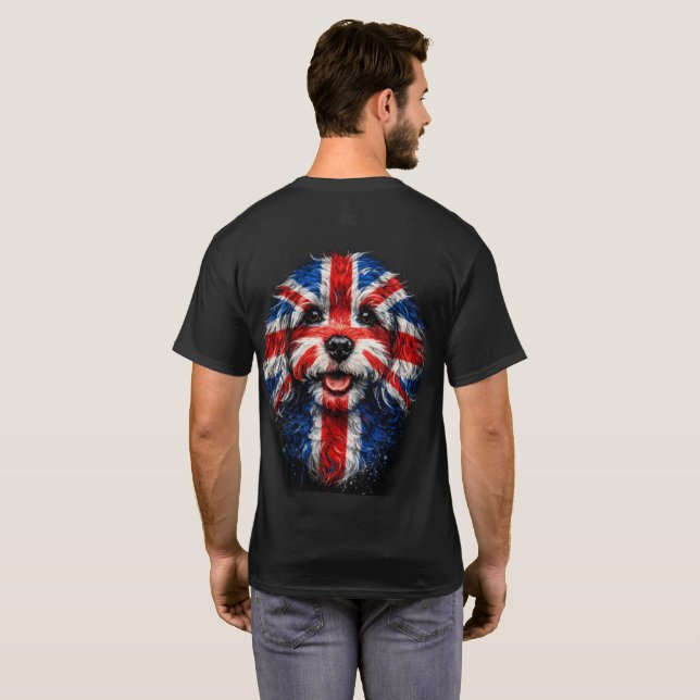 T-shirt cool union jack cockapoo (Dos entier)