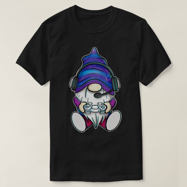 T-shirt Cool unique jeu vidéo Gnome pour ses Gnomies (Design devant)