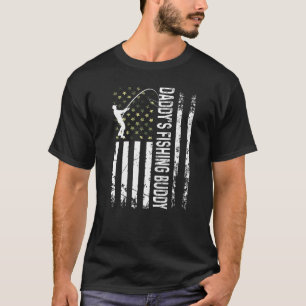 T-shirt Cool Usa Patriotic Daddy's Fishing Buddy Young Fis