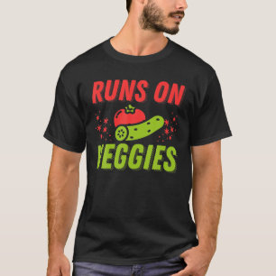 T-shirt Cool Vegan Art Hommes Femmes Courez Sur Légume sai