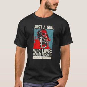 T-shirt Cool Véritable Crime Pour Femmes Filles Podcast Me