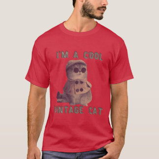 T-shirt Cool vintage Chat Retro Funny Chat