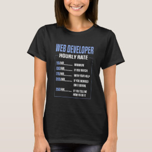T-shirt Cool Web Taux horaire Dit Web Developer