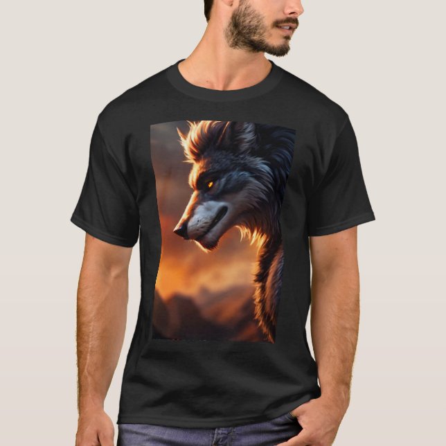 T-shirt Cool Werewolf Furry (Devant)