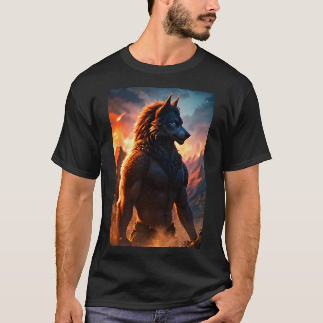 T-shirt Cool Werewolf Furry (Devant)