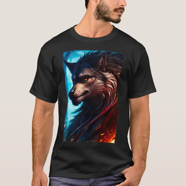 T-shirt Cool Werewolf Furry (Devant)