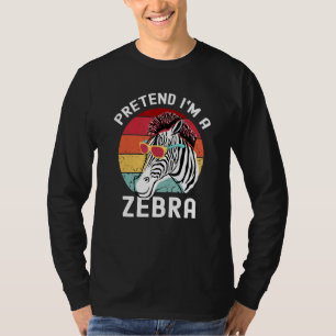 T-shirt Cool Zebra Lunettes de soleil Hipster Vintage Zebr