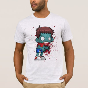 T-shirt Cool Zombie Mec avec sang / Peinture