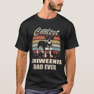T-shirt Coolest Chiweenie Papa Jamais Vintage Rétro
