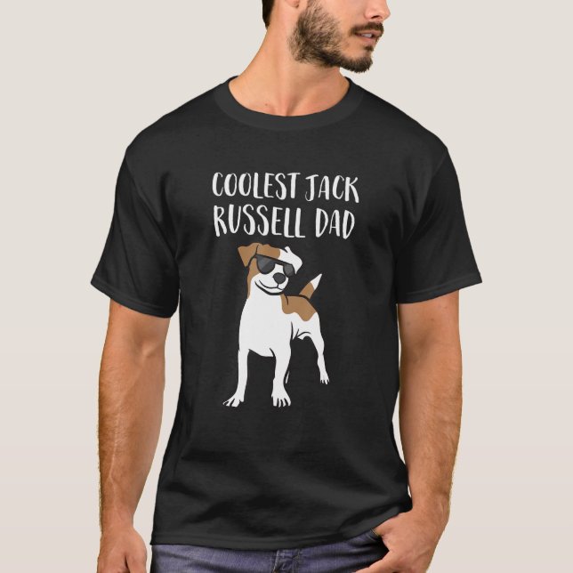 T-shirt Coolest Jack Russel Papa (Devant)