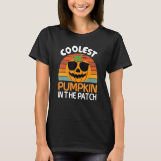 T-shirt Coolest  Quote Pumpkin In The Patch Halloween Boys