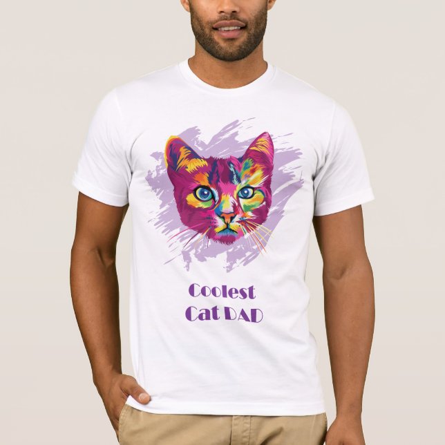 T-Shirt "Coolster Cat Vater" (Vorderseite)