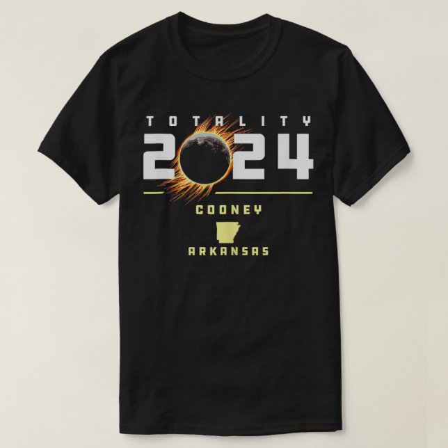 T-shirt Cooney Arkansas 2024 Total Éclipse Solaire (Design devant)