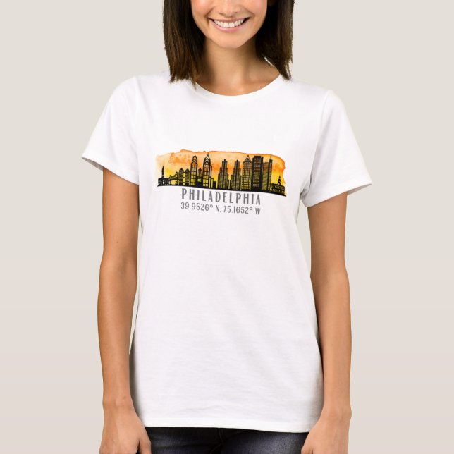 T-shirt Coordinates de Philadelphie (Devant)