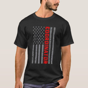 T-shirt Coordinateur américain du drapeau Drapeau Vintage